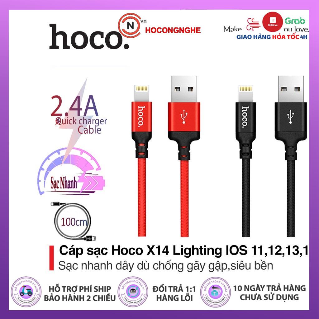 Dây sạc ip cáp sạc iphone chính hãng cáp lightning hoco x14 cho Lightning Iphone Ipad sạc iphone chính hãng 1m / 2m