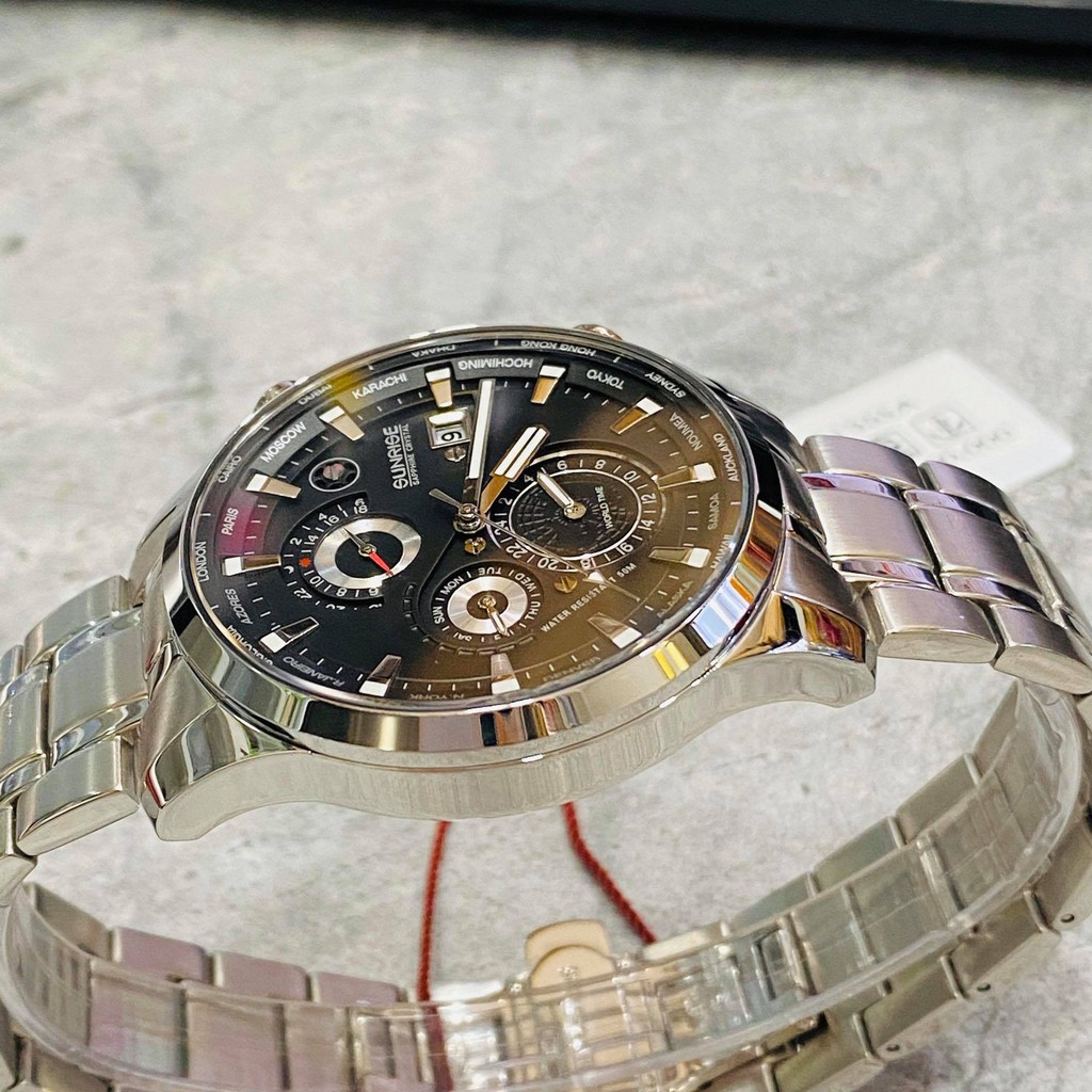 Đồng hồ Sunrise Nam chính hãng M1135SA.D.D - kính saphire chống trầy - chống nước 30