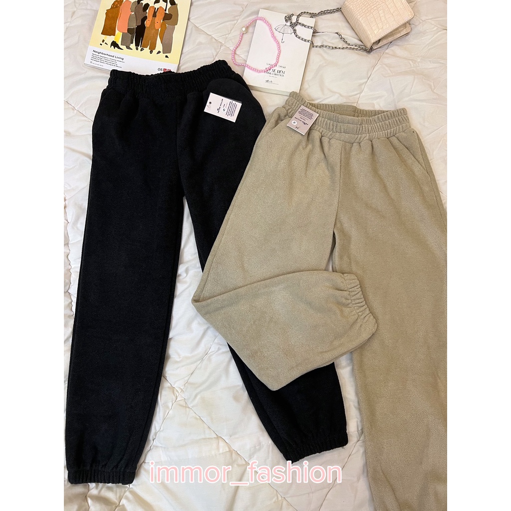 Quần jogger dạ nhung