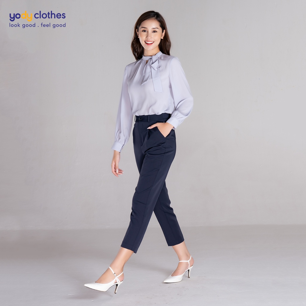 [Mã WABRYODY1 giảm 10% đơn 250K] Quần âu baggy nữ YODY có túi vải mềm mịn co giãn tốt QAN4132