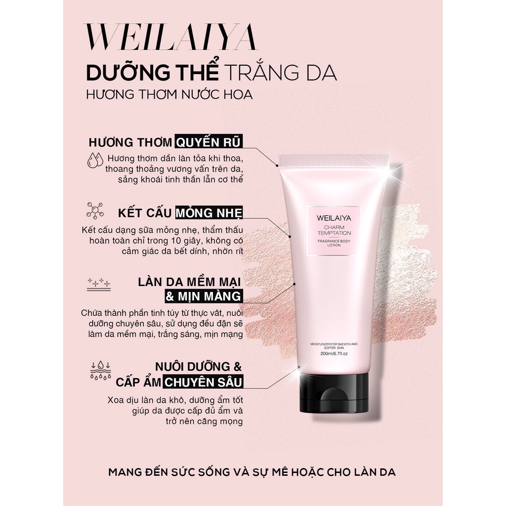 Bodylotion dưỡng thể hương nước hoa Weilaiya