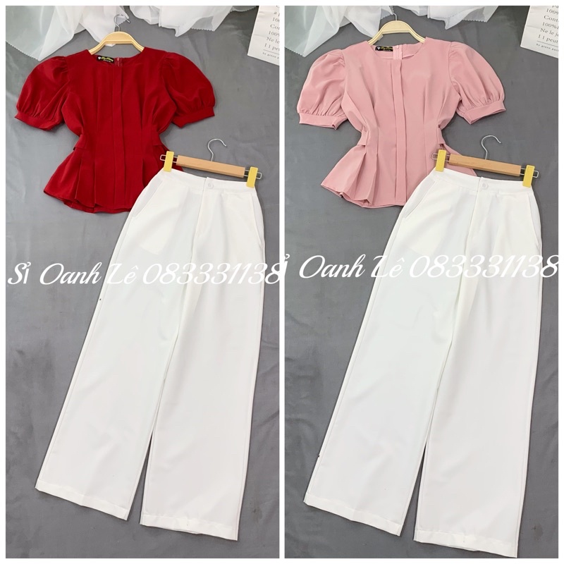 Áo peplum tay phồng A208