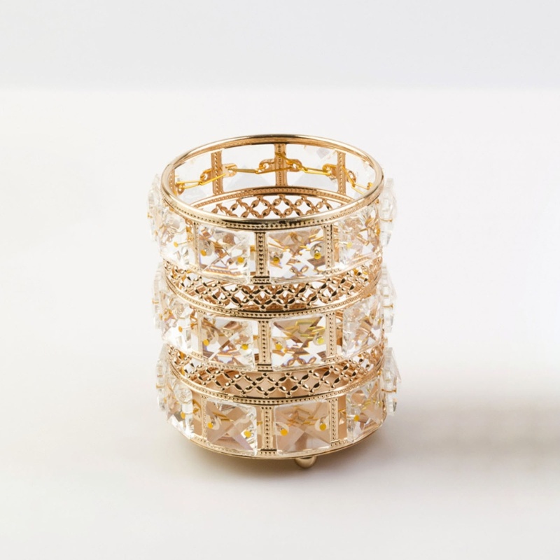 Giá Đỡ Bút / Cọ Trang Điểm Để Bàn Bằng Pha Lê Dành Cho Phòng Ngủ Vani