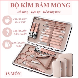 Bộ dụng cụ kìm làm móng, bấm móng tay – kềm cắt móng tay cao cấp cây nặn mụn - dũa - nhíp