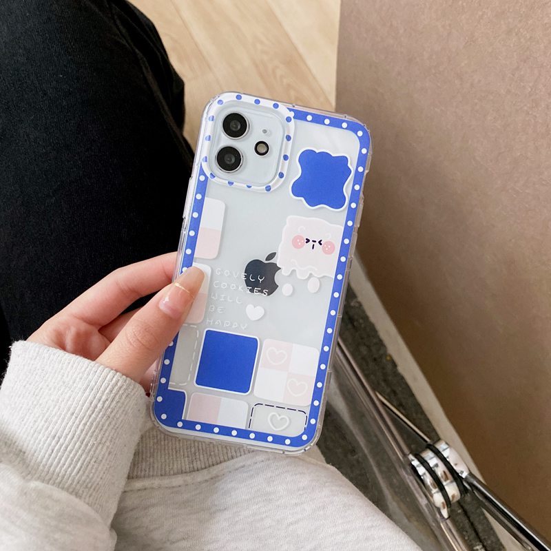 Ốp Lưng silicon trong suốt Caro kèm Stick cho các dòng điện thoại Táo - Phụ Kiện 1986