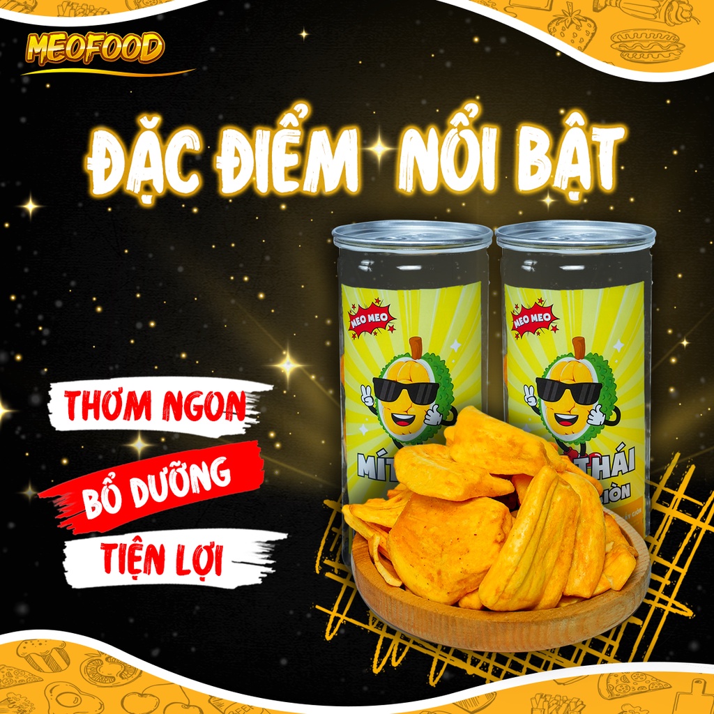Mít thái sấy giòn 200g MeoMeo Đồ ăn vặt Hà Nội vừa ngon,vừa rẻ, Hàng loại 1 MeoFood
