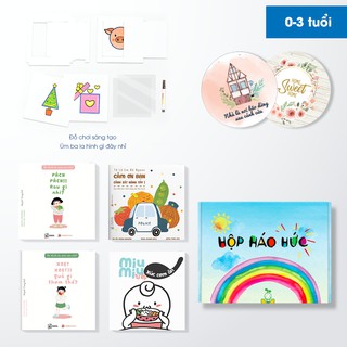 Hộp Háo Hức rèn luyện bản thân 0-3 tuổi, Combo 4 cuốn sách ehon, set trò chơi ĐI CHỢ T320