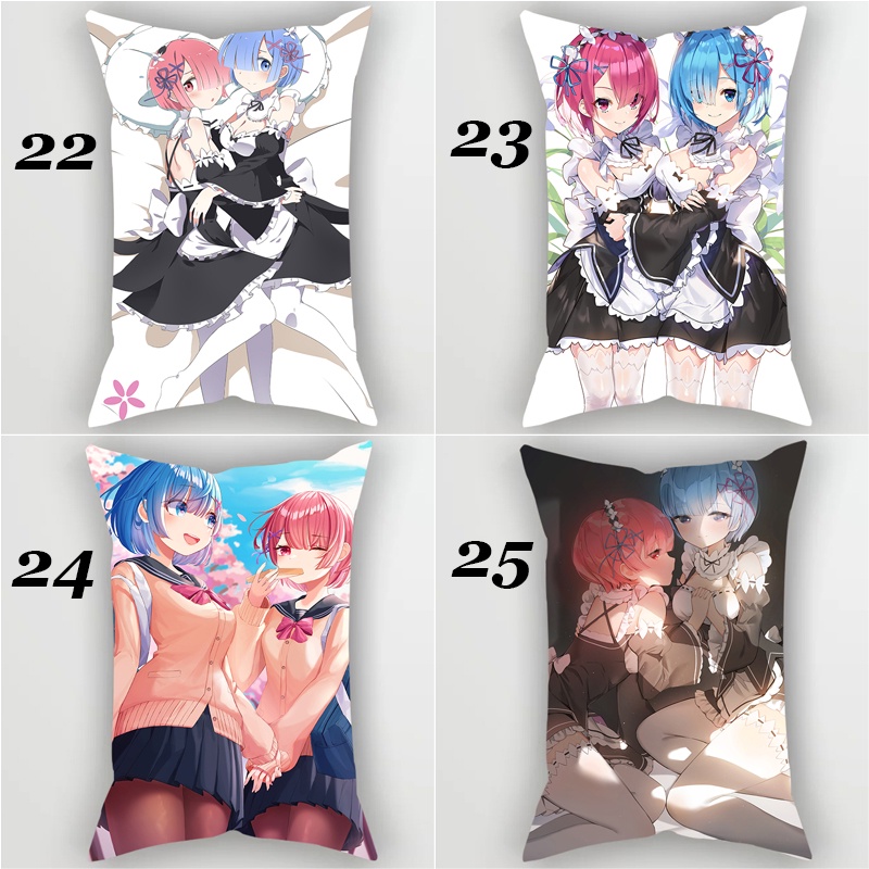 Vỏ Gối Sofa Hình Chữ Nhật In Hoạt Hình Re ZERO Starting Life In Another World