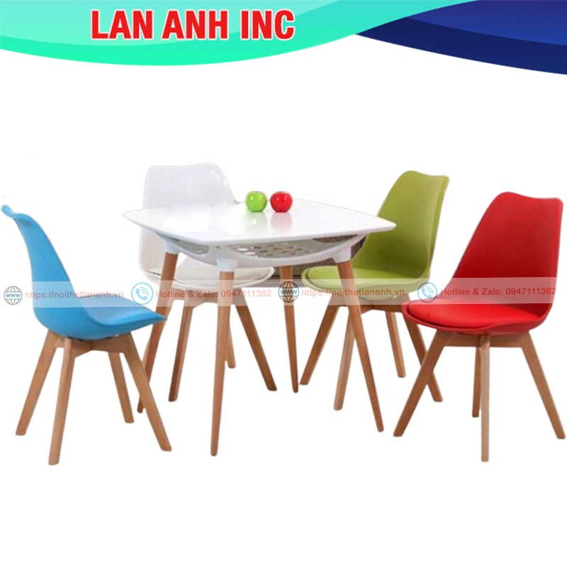 Bàn ăn hiện đại phòng bếp nhập khẩu 4 chỗ hình oval đẹp giá rẻ LAB155A