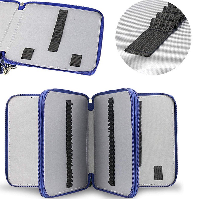 Hộp Đựng Bút Chì Màu 120 Ngăn Bằng Vải Oxford Tiện Dụng