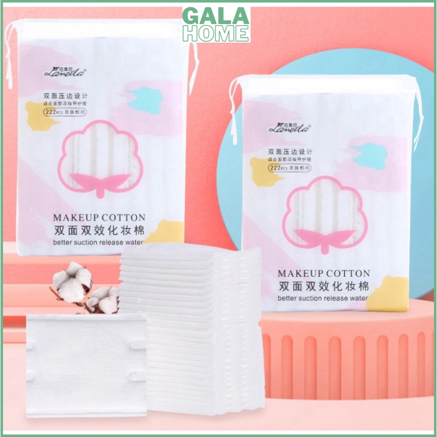Bông tẩy trang 222 miếng bông tẩy trang cotton pads GALA HOME