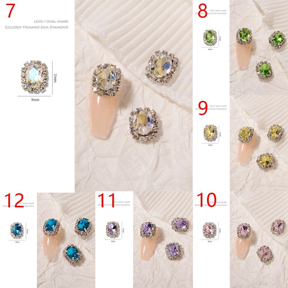 ღOKDEALSღ Nail Art Diamond Luxurious Square|Heart-shaped
