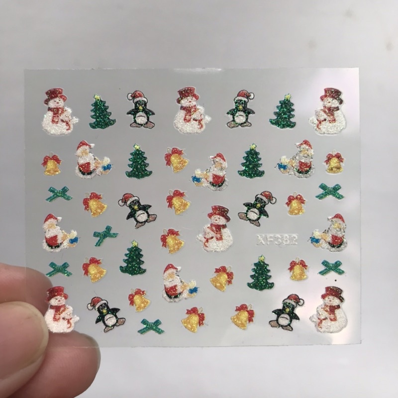 Sticker dán móng Noel Giáng sinh-hình dán nail