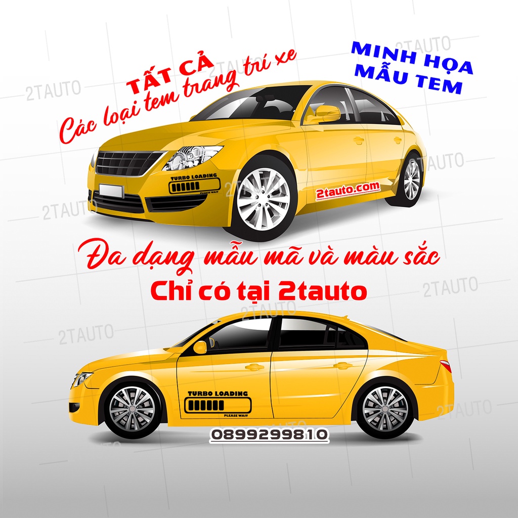 [GIÁ GỐC] Sticker chữ TURBO tem dán trang trí ô tô xe hơi chống nước, chống phai màu, mẫu mã đa dạng độc đáo - MẪU 2