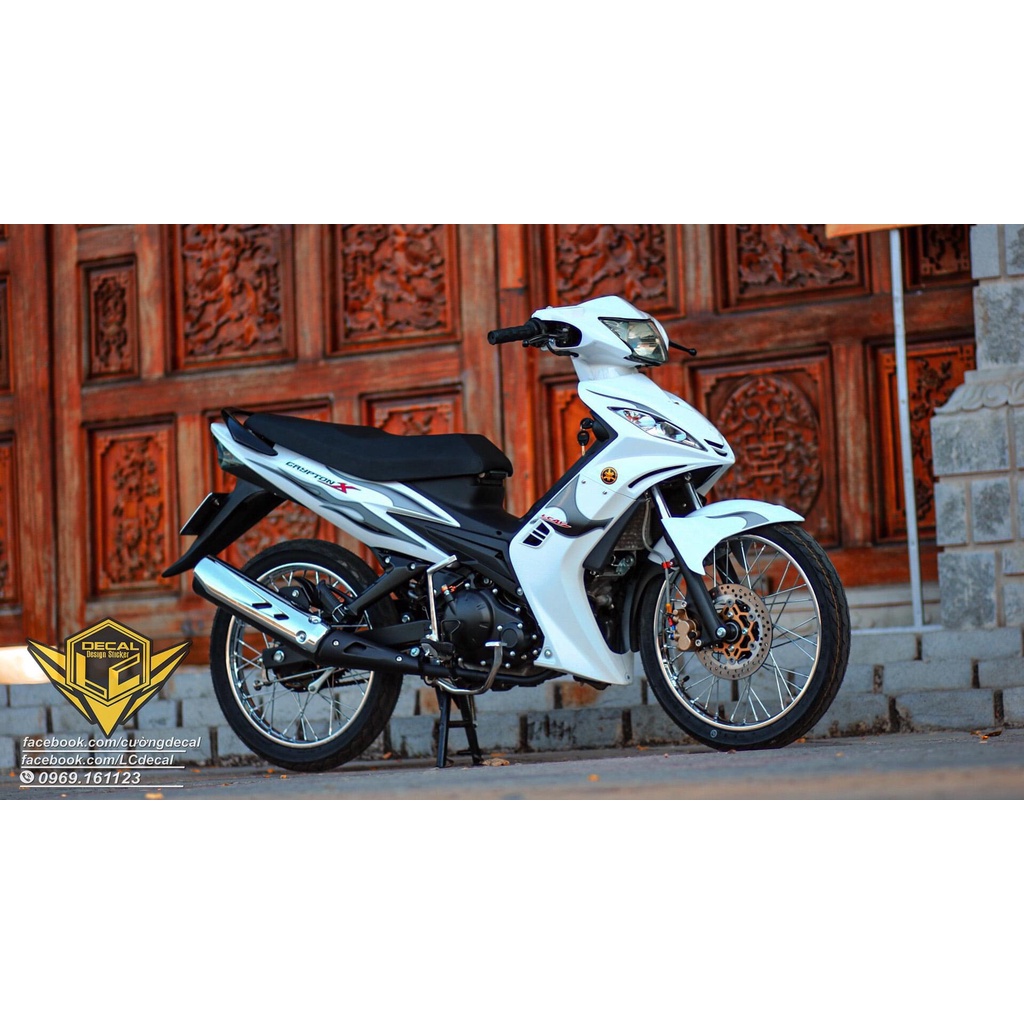 Tem rời exciter 2010 trắng lửa đen xám