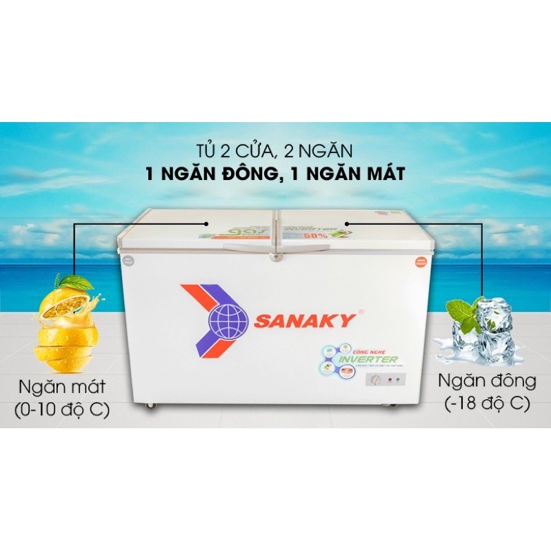 Tủ đông Sanaky inverter 280 lít VH-4099W3