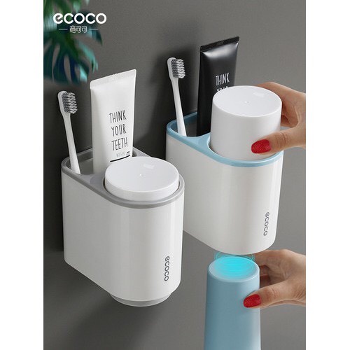 Kệ Để Bàn Chải Kem Đánh Răng Thông Minh Ecoco (Kèm 2 Cốc)