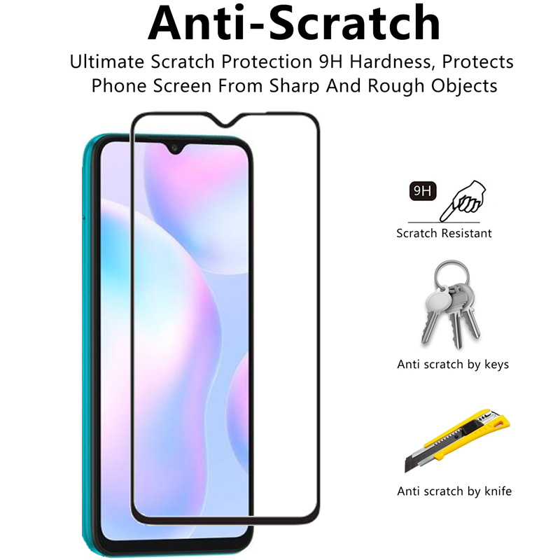Redmi 9A 9C Tempered Glass High Quality Xiaomi Redmi Note 9s 9 8 7 K30 Pro 8A Full Coverage Screen Protector Protective Tempered Glass Film
