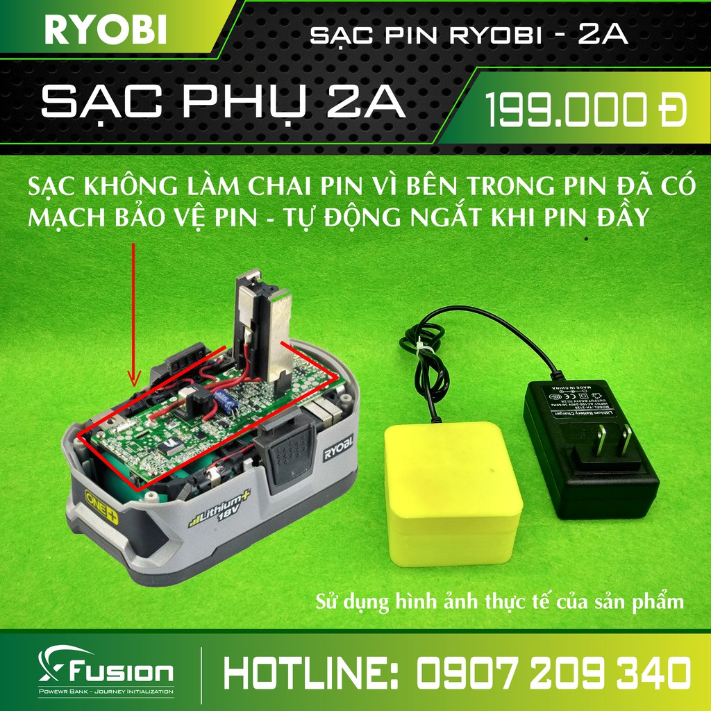 Sạc pin ryobi