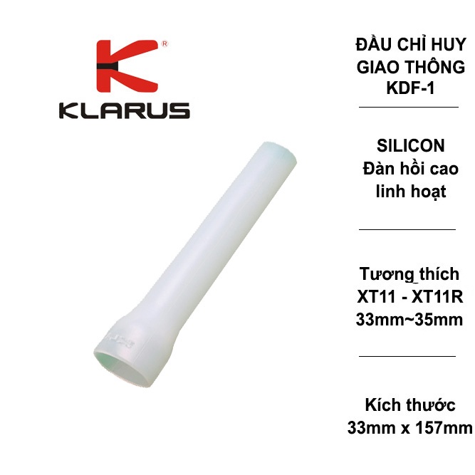 Tản sáng cho đèn pin và đèn sạc KLARUS KDF-1 làm hoàn toàn bằng silicon