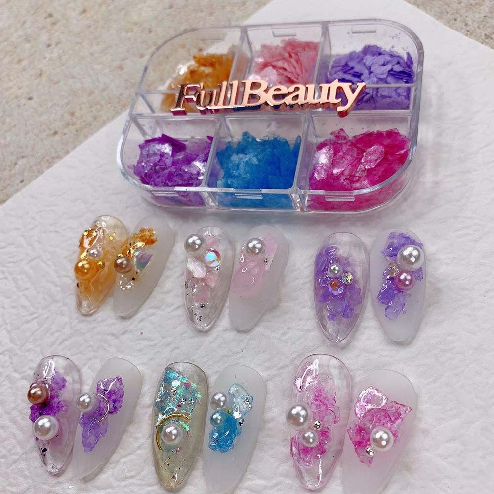 Hạt Kim Tuyến 3D Lấp Lánh Tự Nhiên Nhiều Màu Sắc Trang Trí Móng Nghệ Thuật