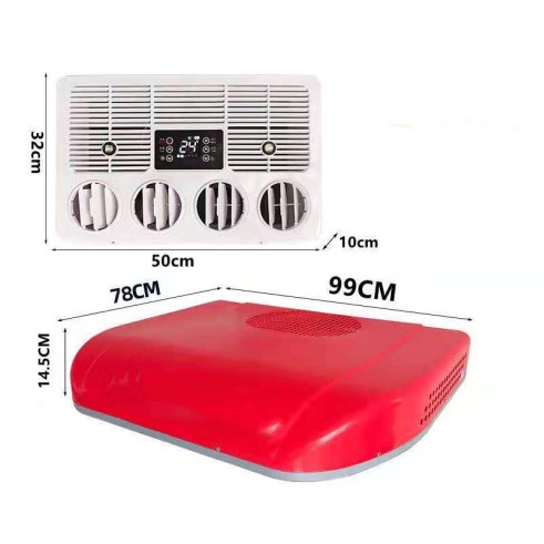 Bộ dàn điều hòa âm trần xe ô tô hạng nặng 24V, linh kiện phụ tùng điện lạnh ô tô