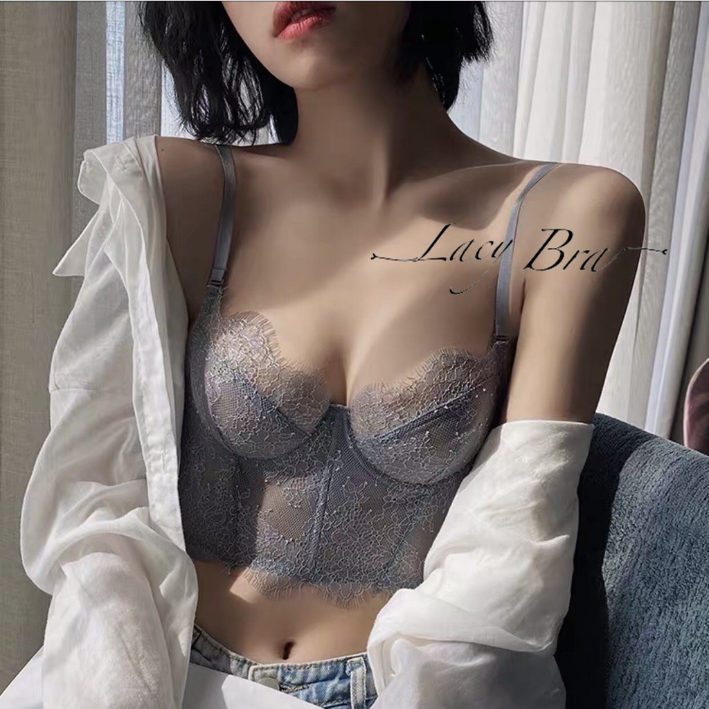 [Tặng Quà Dây Buộc Tóc] Bralette Ren Mỏng Phong Cách Cổ Điển Không Đệm Có Gọng Nâng Ngực Gợi Cảm Lacy Bra - AL32 | BigBuy360 - bigbuy360.vn