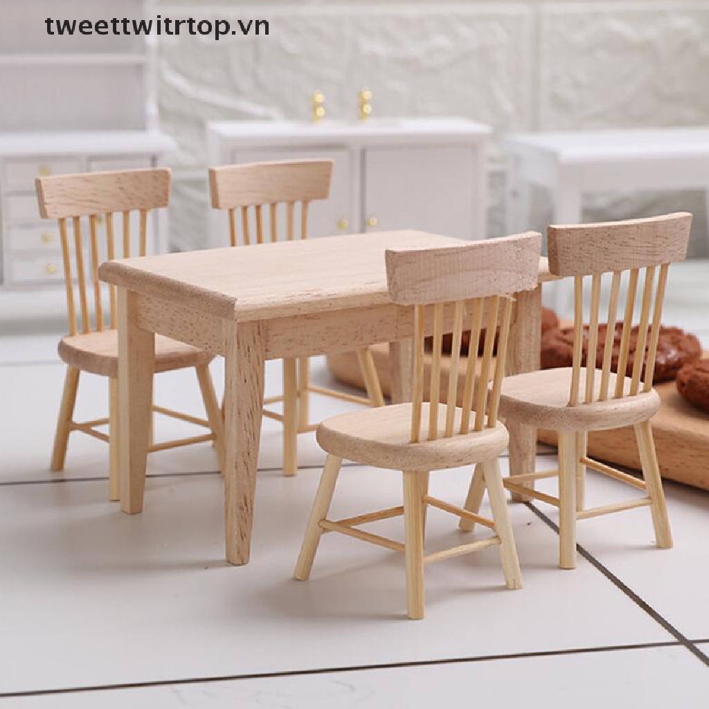 Mô Hình Bàn Ghế Nội Thất Mini Tỉ Lệ 1 / 12 Trang Trí Nhà Búp Bê