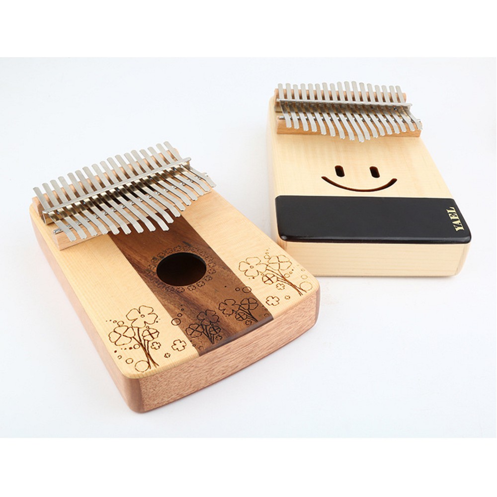 Đàn Kalimba 17 phím Gỗ Mahogany Yael Rainbow Tặng Kèm Harmonica 24 Lỗ Màu Ngẫu Nhiên - HÀNG CÓ SẴN