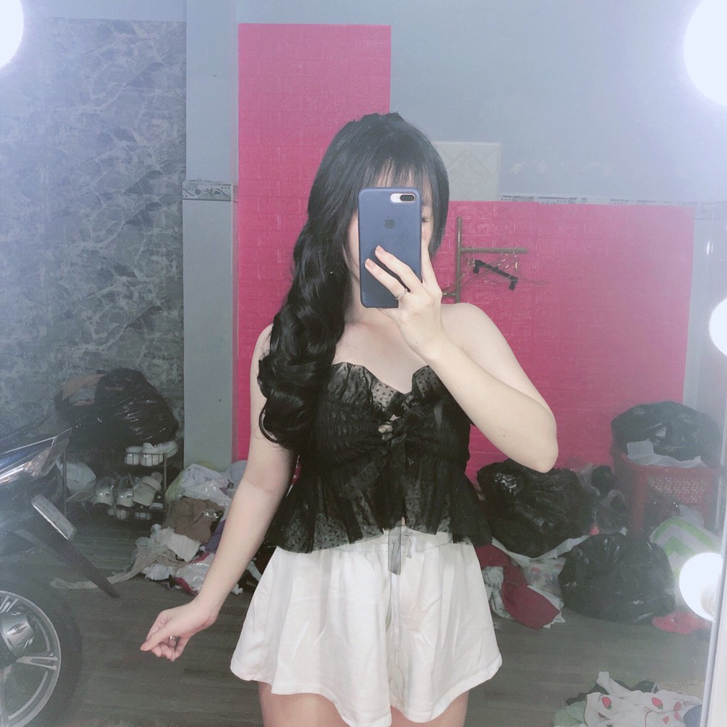 phụ kiện buộc vòng eo tạo điểm nhấn trang phục chất voan lưới xinh