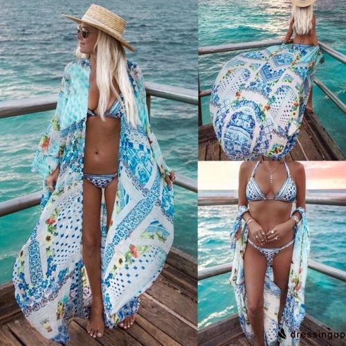 Áo choàng Bikini chất Chiffon thiết kế thanh lịch cho phái nữ | BigBuy360 - bigbuy360.vn