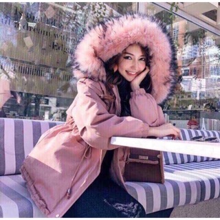 Áo khoác kaki nữ lót lông cừu