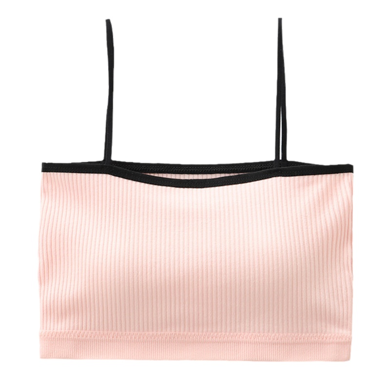 Brroa Áo Lót Dạng Ống Hai Dây Có Đệm Ngực Màu Sắc Tương Phản Dành Cho Nữ Tuổi Teen