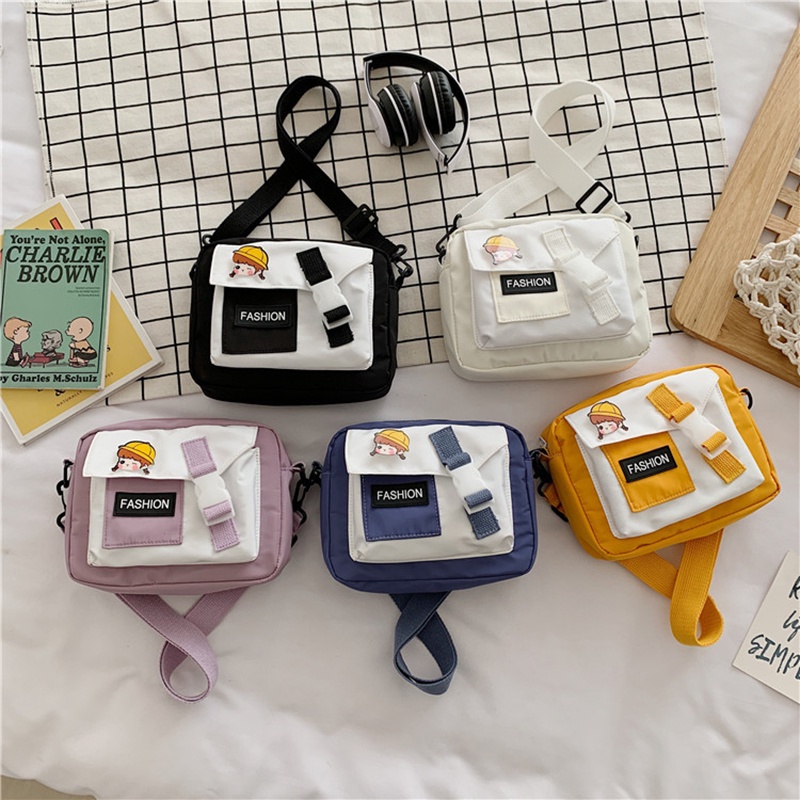 Túi đeo chéo vai IELGY bằng nylon phong cách Nhật Bản dành cho nữ