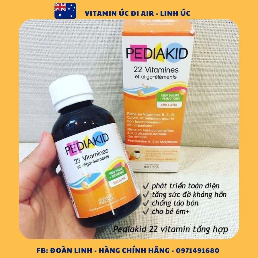 Pediakid - 22 vitamin / Appetit tonus / Sommeil / Sắt Fe + Vitamin B / Immuno Fort