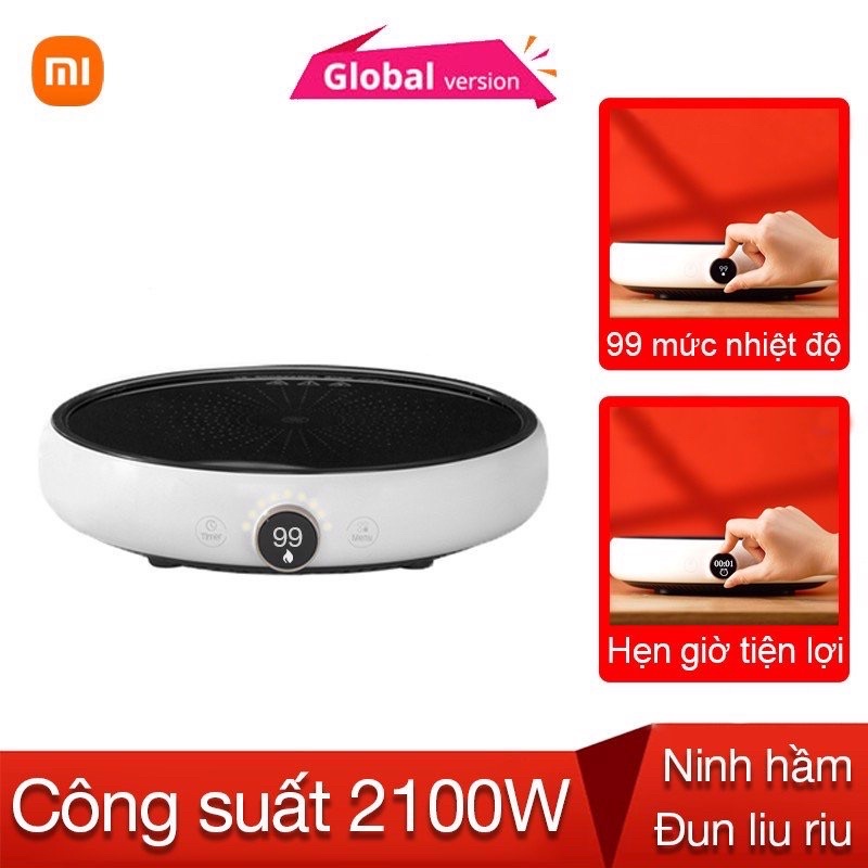 Bếp từ Xiaomi Zhiwu Zhu 99 mức nhiệt, Hẹn giờ, Màn hình OLED, Bảo hành 12 tháng- Bếp từ đơn