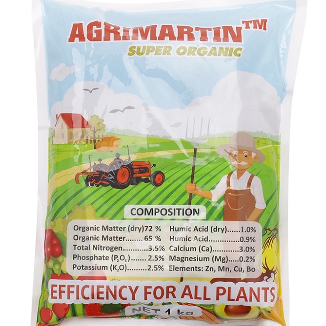 Phân hữu cơ vi sinh Agrimartin  nhập Bỉ,  Chuyên cho rau sạch và hoa kiểng