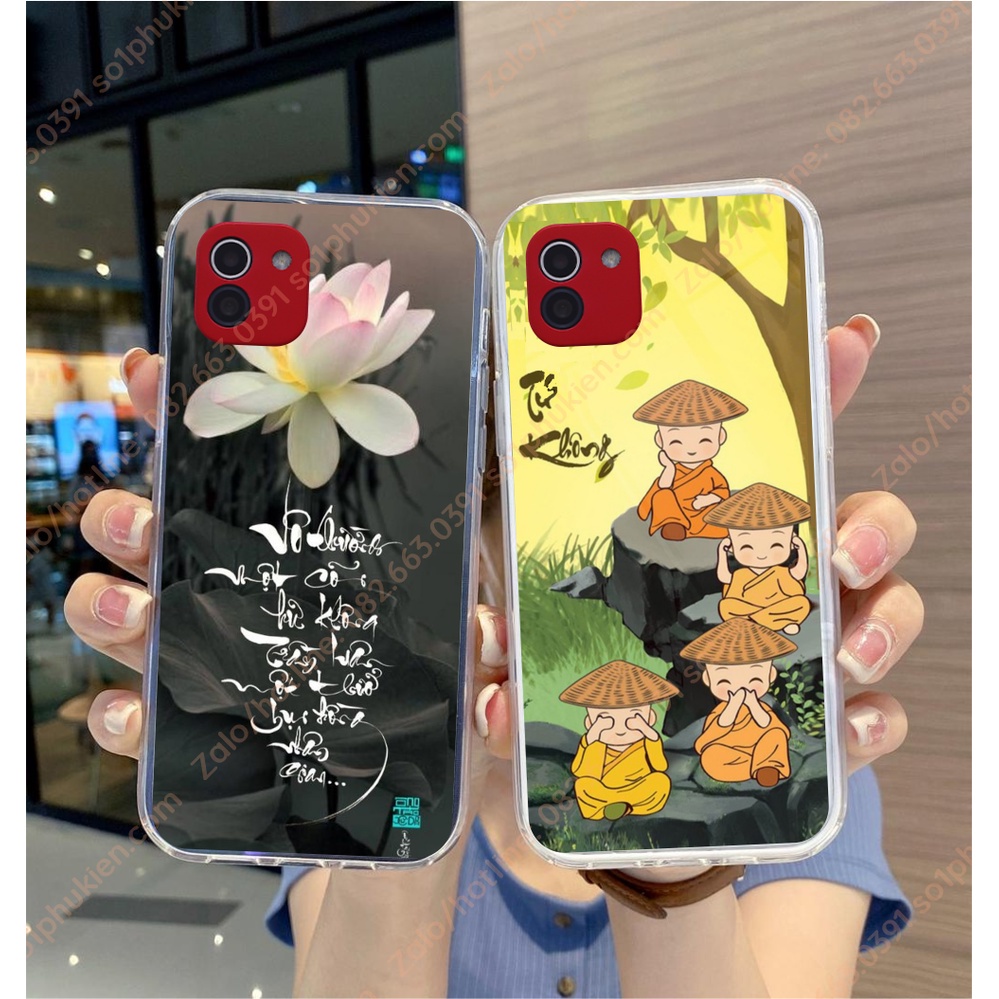 Ốp lưng Samsung A03 dẻo in hình thư pháp, hoa văn đẹp, sắc nét
