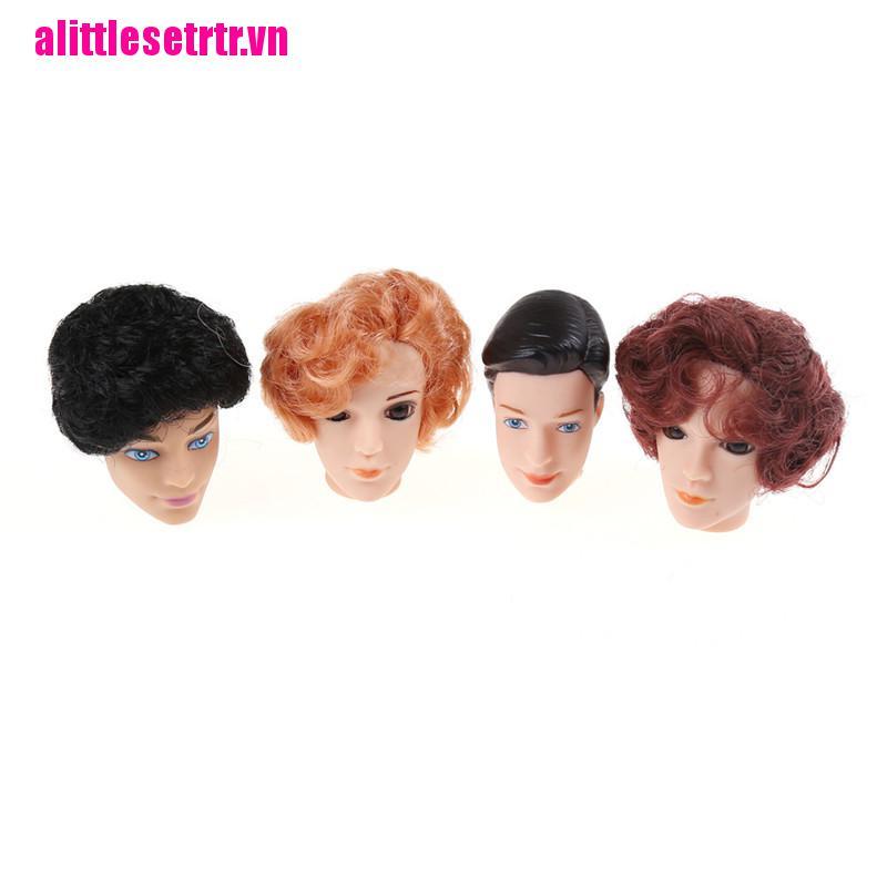 【mulinhe】3D Eyes Doll Head With Hair For Barbie Boyfriend Ken Male Heads Toy A