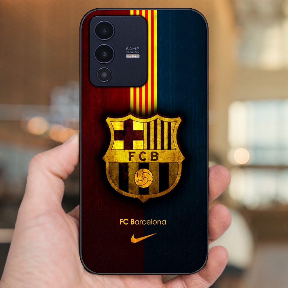 Ốp lưng Vivo V23 5G viền đen in hình Barcelona Barca