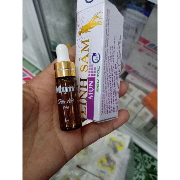 Kem chấm mụn hiệu quả xóa mụn ẩn thâm liền sẹo Siêu Tốc 24h Linh Sâm 5ml