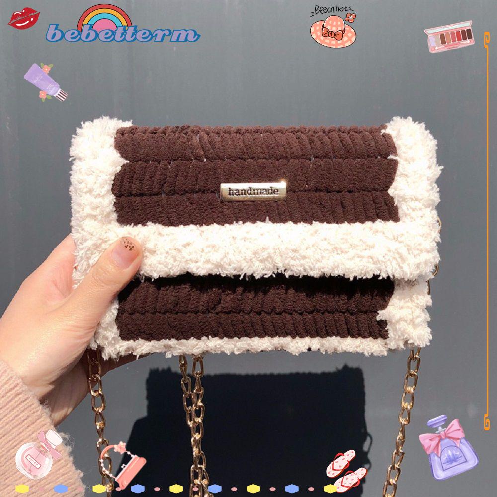 1 túi xách vải len cotton đan tay thủ công dễ thương