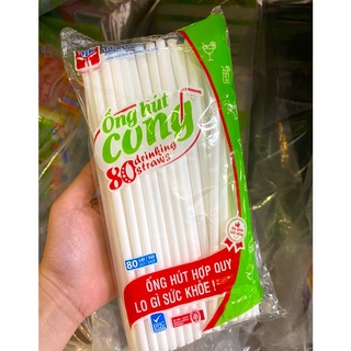 1 bịch ống hút nhựa cong phi 6 (80 ống)