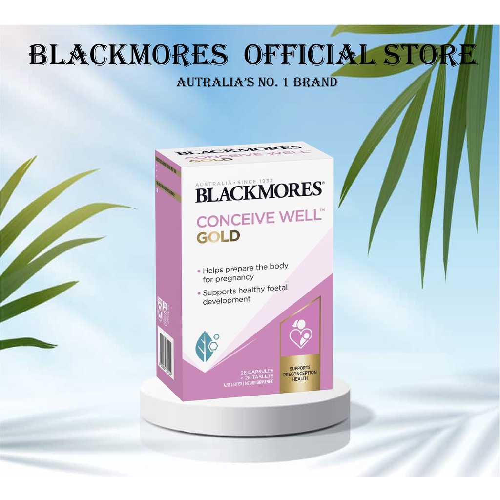 Viên uống tăng khả năng thu thai và Bổ Trứng Blackmores Conceive Well Gold 56 viên của Úc.