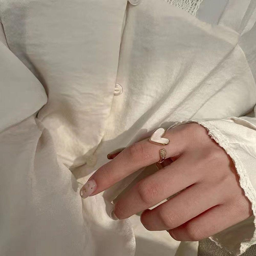 MXGOODS Nhẫn Hợp Kim Đơn Giản Có Thể Điều Chỉnh Kích Thước Dùng Làm Quà Tặng Valentine