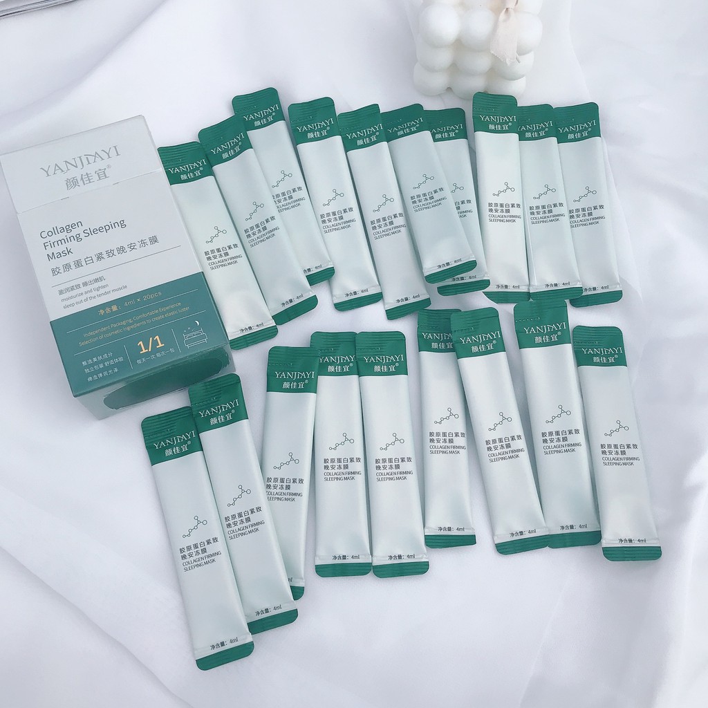 [Hộp 20 gói] Mặt nạ ngủ dạng thạch collagen YANJIAYI chính hãng ( nâng cơ/dưỡng trắng/khóa ẩm/cấp nước ) | BigBuy360 - bigbuy360.vn