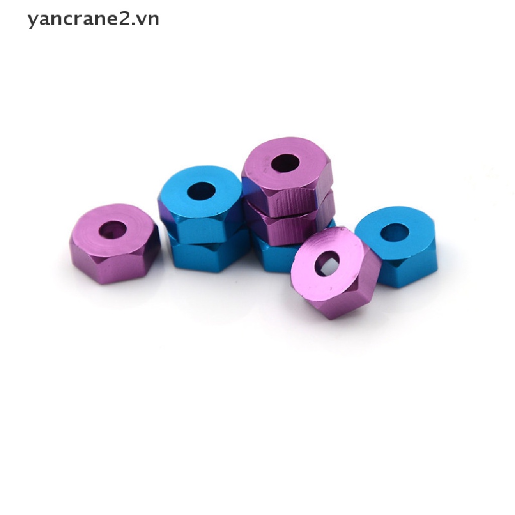 Set 4 Đai Ốc Lục Giác 12MM Bằng Nhôm Nâng Cấp Cho Xe Điều Khiển HSP 1 / 10