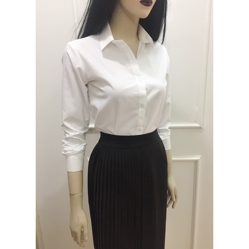 Áo Sơ Mi Trắng Nữ 💖10 kiểu💖 Áo trắng nữ công sở dài tay | BigBuy360 - bigbuy360.vn