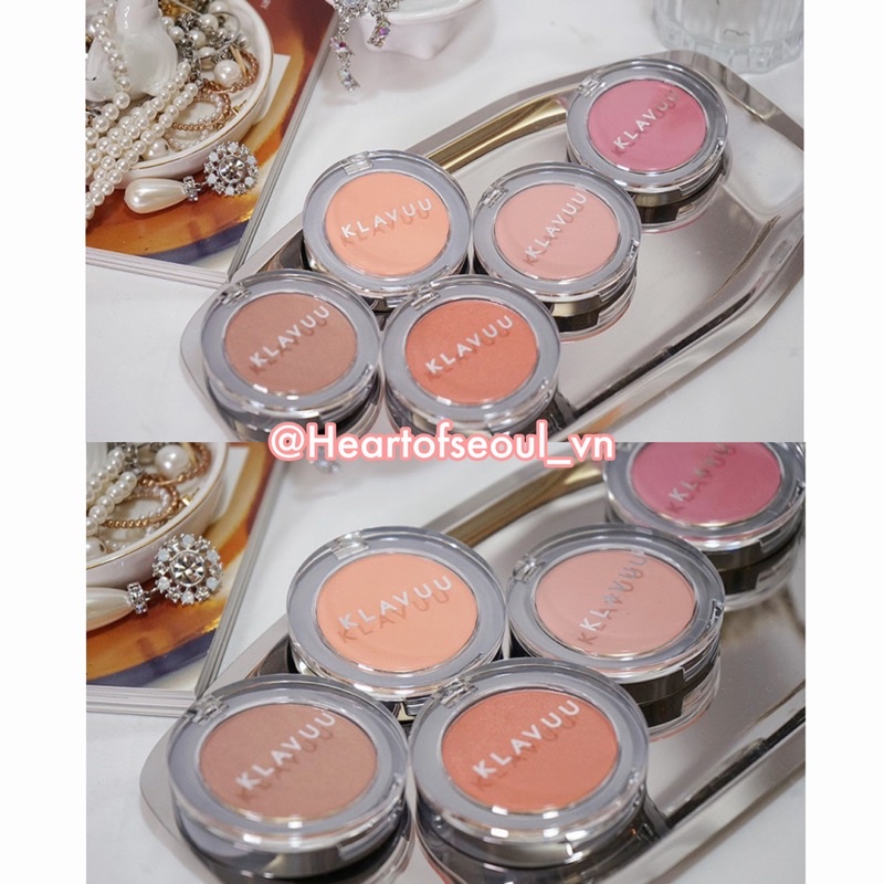 Phấn má hồng Klavuu Urban Pearlsation Natural Powder Blusher 5.5g (Bill Hàn)