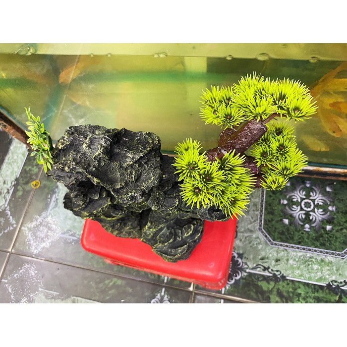 TIỂU CẢNH TRANG TRÍ HỒ CÁ NON BỘ 20X8X26CM